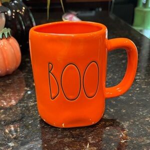 Rae Dunn Orange Halloween Boo Mug